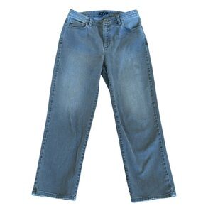 Eileen Fisher Gray Denim High‎ Waist Straight Leg Jeans Size 6